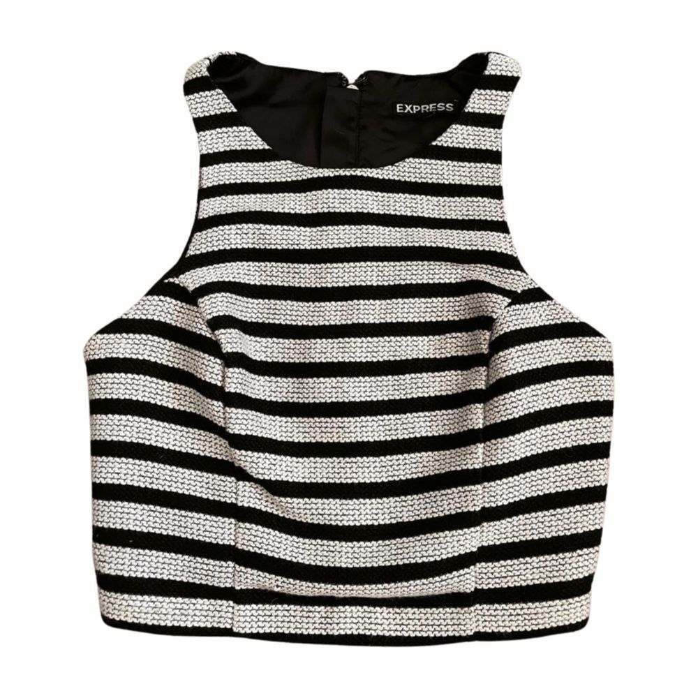 EXPRESS Striped crop top